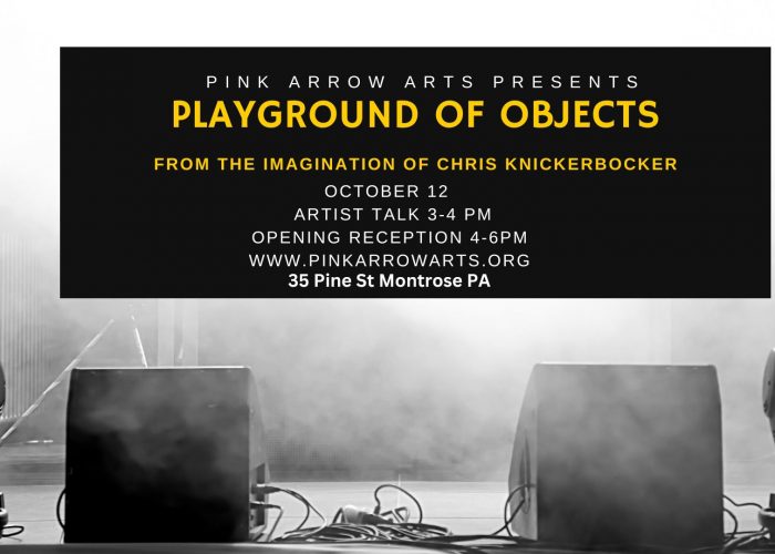 PINK ARROW-Playground of objects opening invite PINK ARROW-Playground of objects opening invite